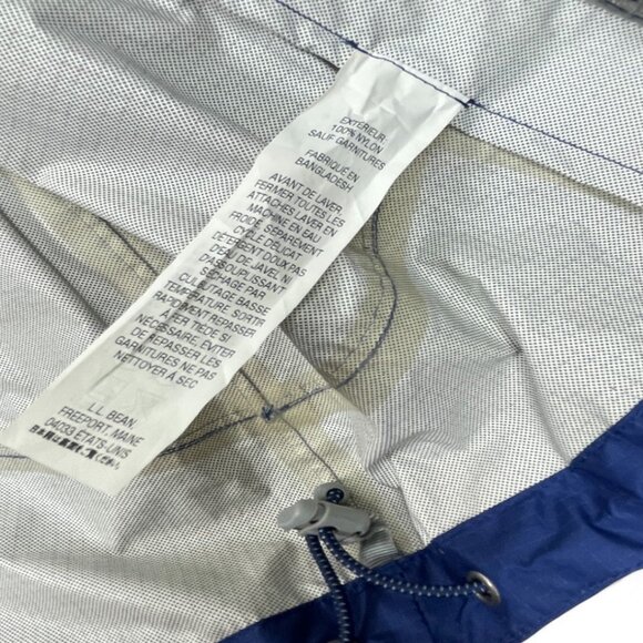 L.L. Bean Blue Waterproof Light Windbreaker Hooded Jacket Women's 3XL XXXL - Picture 14 of 15